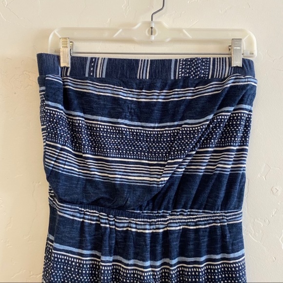 Splendid Navy & White Safari Stripe Maxi Dress Small - Picture 2 of 9